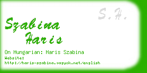 szabina haris business card